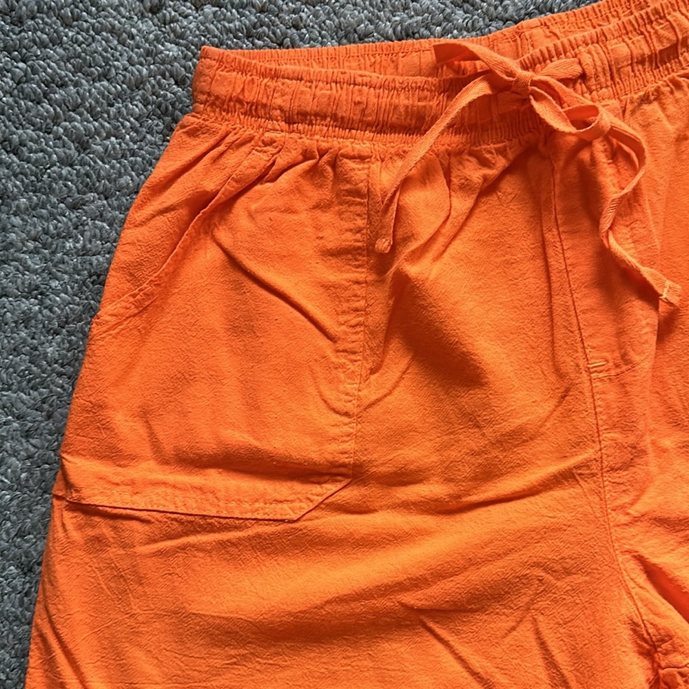 Like New Comfortable Drawstring Orange Shorts - image 3